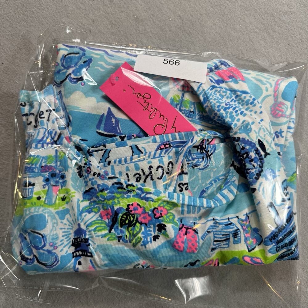NWT Lilly Pulitzer XL Pima Cotton Kristen Swing Dress Criss Cross Back Dress - Picture 11 of 11